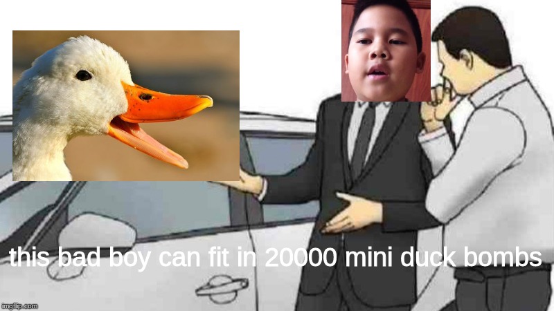 Voreak Bombs Vietnam | this bad boy can fit in 20000 mini duck bombs | image tagged in memes,car salesman slaps roof of car | made w/ Imgflip meme maker