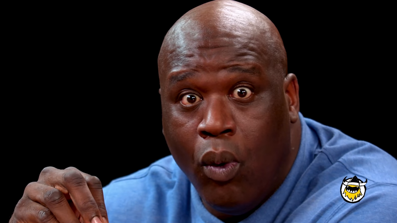 High Quality shaq hot ones Blank Meme Template