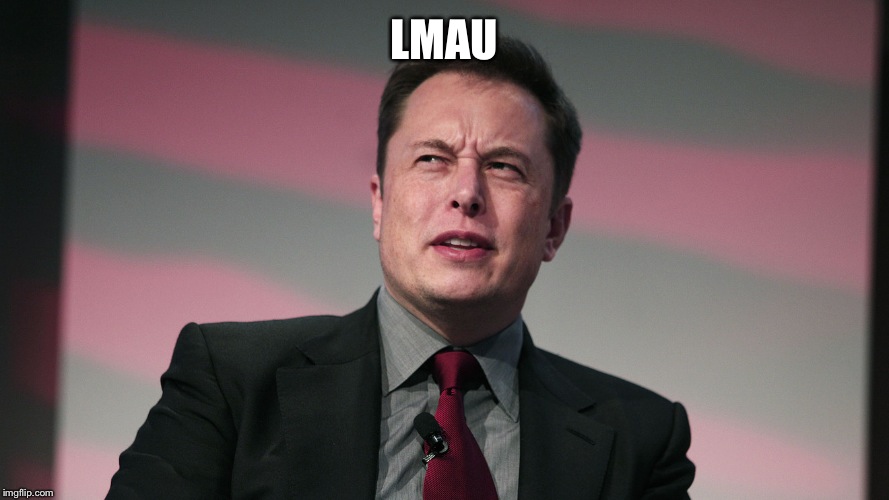 Confused Elon Musk | LMAU | image tagged in confused elon musk | made w/ Imgflip meme maker