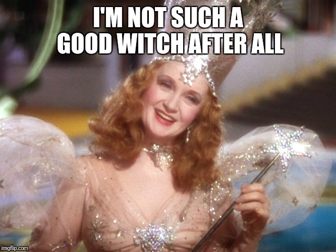 good witch wizard of oz neoliberalism meme | I'M NOT SUCH A GOOD WITCH AFTER ALL | image tagged in good witch wizard of oz neoliberalism meme | made w/ Imgflip meme maker