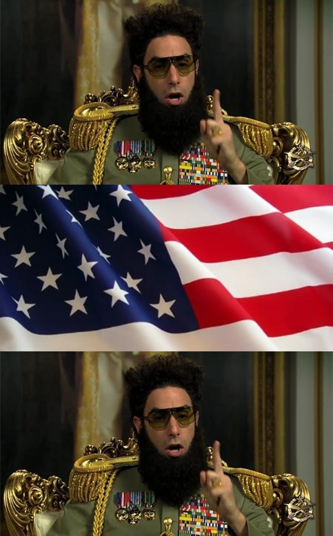 High Quality Dictator Versus America Blank Meme Template