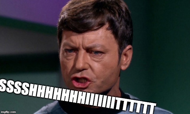 Dr McCoy saying Shit | SSSSSSHHHHHHHIIIIIIITTTTTT | image tagged in dr mccoy saying shit | made w/ Imgflip meme maker