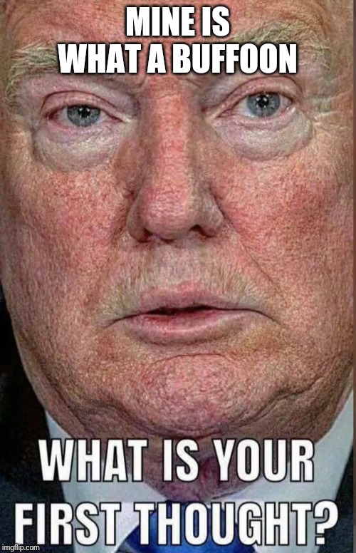 Memes | MINE IS WHAT A BUFFOON | image tagged in creepy condescending wonka | made w/ Imgflip meme maker