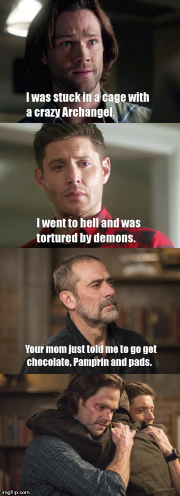 Supernatural world problems | image tagged in supernatural world problems,sam winchester,dean winchester,john winchester,scary | made w/ Imgflip meme maker