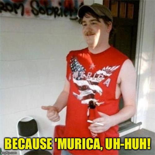 Redneck Randal Meme | BECAUSE 'MURICA, UH-HUH! | image tagged in memes,redneck randal | made w/ Imgflip meme maker