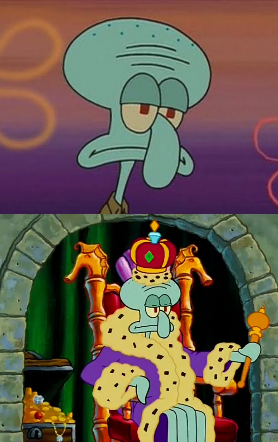 Royal Squidward Blank Meme Template