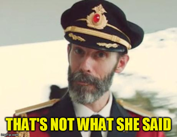 Captain Obvious | THAT'S NOT WHAT SHE SAID | image tagged in captain obvious | made w/ Imgflip meme maker
