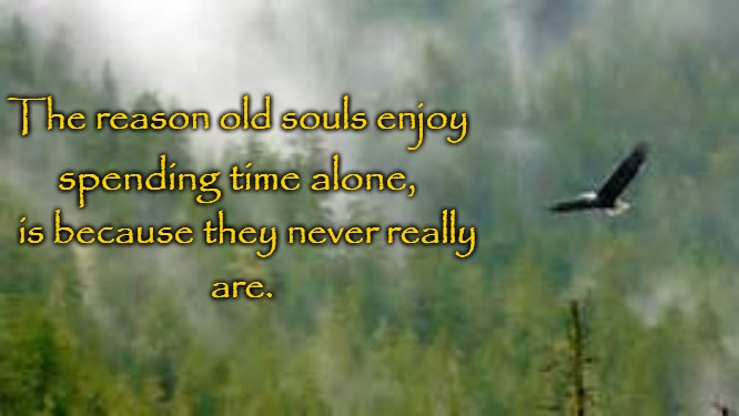 Native American Wisdom Old Souls | The reason old souls enjoy; spending time alone, is because they never really; are. | image tagged in native american,native americans,american indian,tribe,indian chief,indian chiefs | made w/ Imgflip meme maker