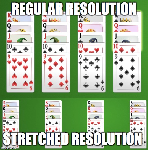 Resolution problems | REGULAR RESOLUTION; STRETCHED RESOLUTION | image tagged in fortnite streamers,stretched resolution | made w/ Imgflip meme maker