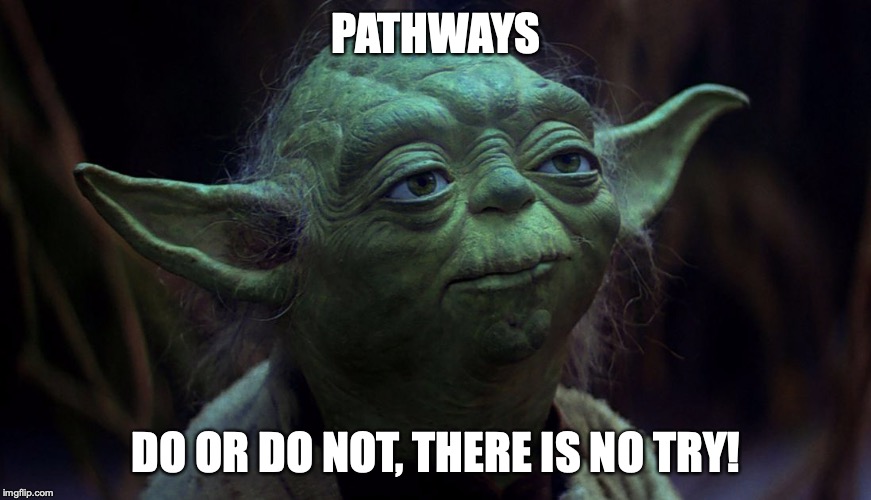May the Fourth | PATHWAYS; DO OR DO NOT, THERE IS NO TRY! | image tagged in may the fourth | made w/ Imgflip meme maker