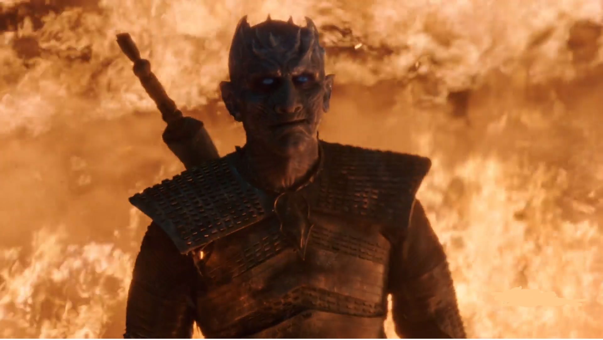 High Quality night king smirks in a very evil like manner Blank Meme Template