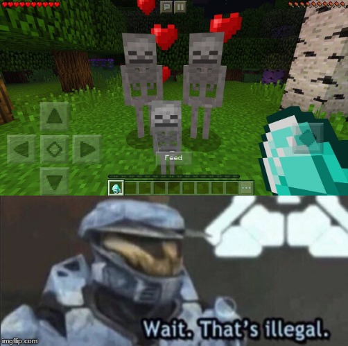 you can't do that |  . | image tagged in wait thats illegal,memes,funny,gaming,minecraft,red vs blue | made w/ Imgflip meme maker