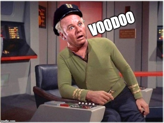 Hey Skipper how did you get to Star Fleet? | VOODOO | image tagged in capt skipper jonas grumby,gilligans star trek island | made w/ Imgflip meme maker