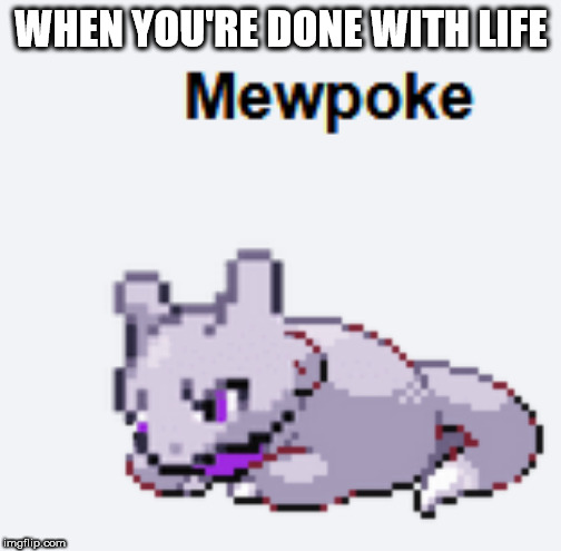 WHEN YOU'RE DONE WITH LIFE | image tagged in pokemon | made w/ Imgflip meme maker