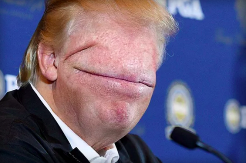Big mouth Trump Blank Meme Template