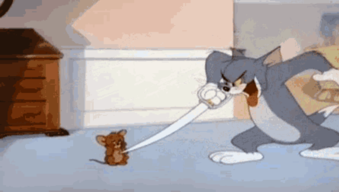 High Quality Tom and Jerry Sword Blank Meme Template