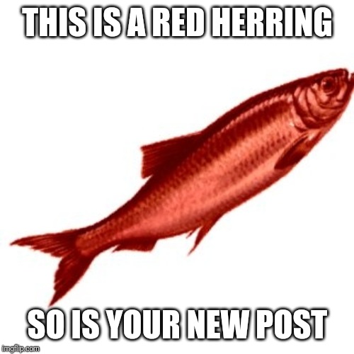 Red Herring | THIS IS A RED HERRING SO IS YOUR NEW POST | image tagged in red herring | made w/ Imgflip meme maker