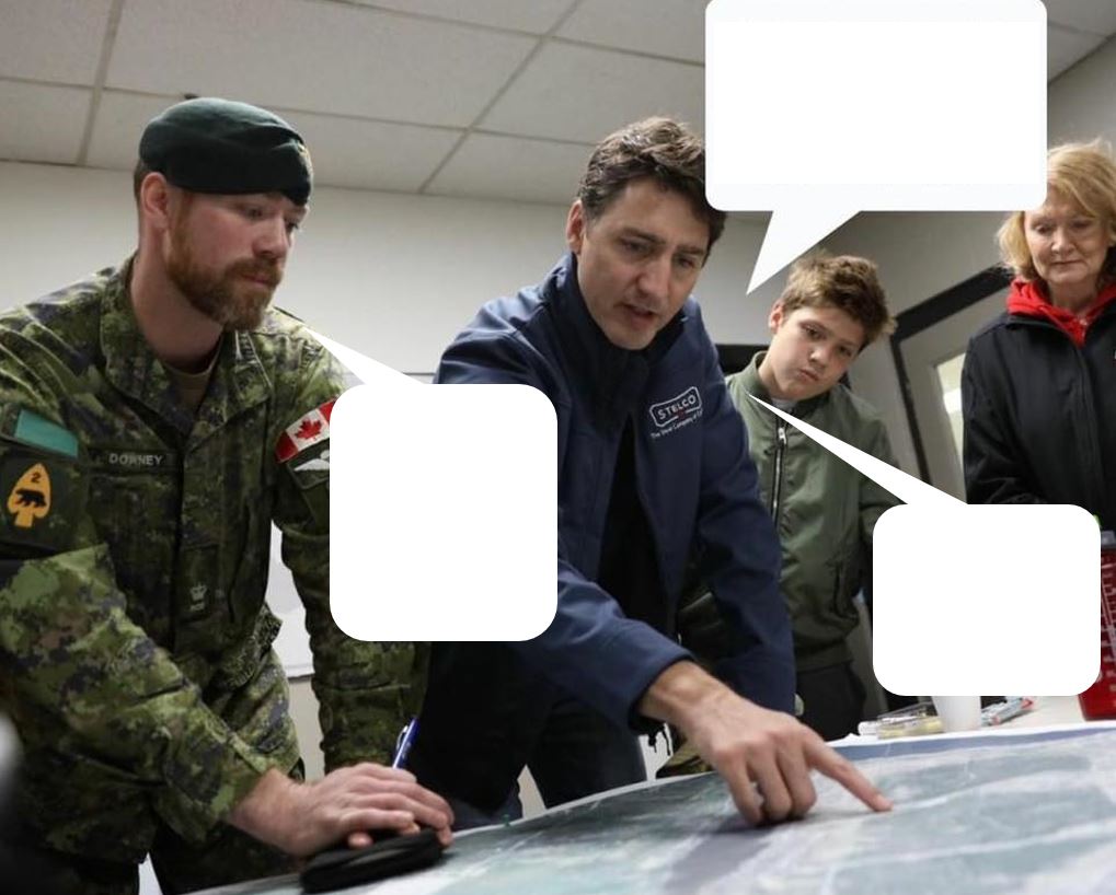 Justin Trudeau maps Blank Meme Template