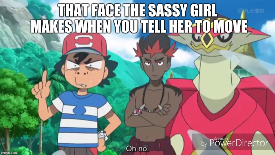 I've seen this way too much | THAT FACE THE SASSY GIRL MAKES WHEN YOU TELL HER TO MOVE | image tagged in pokemon | made w/ Imgflip meme maker