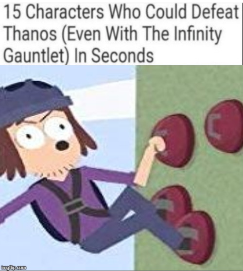 Suction Cup Man Vs Thanos | image tagged in 15 characters who could defeat thanos in seconds,piemations | made w/ Imgflip meme maker