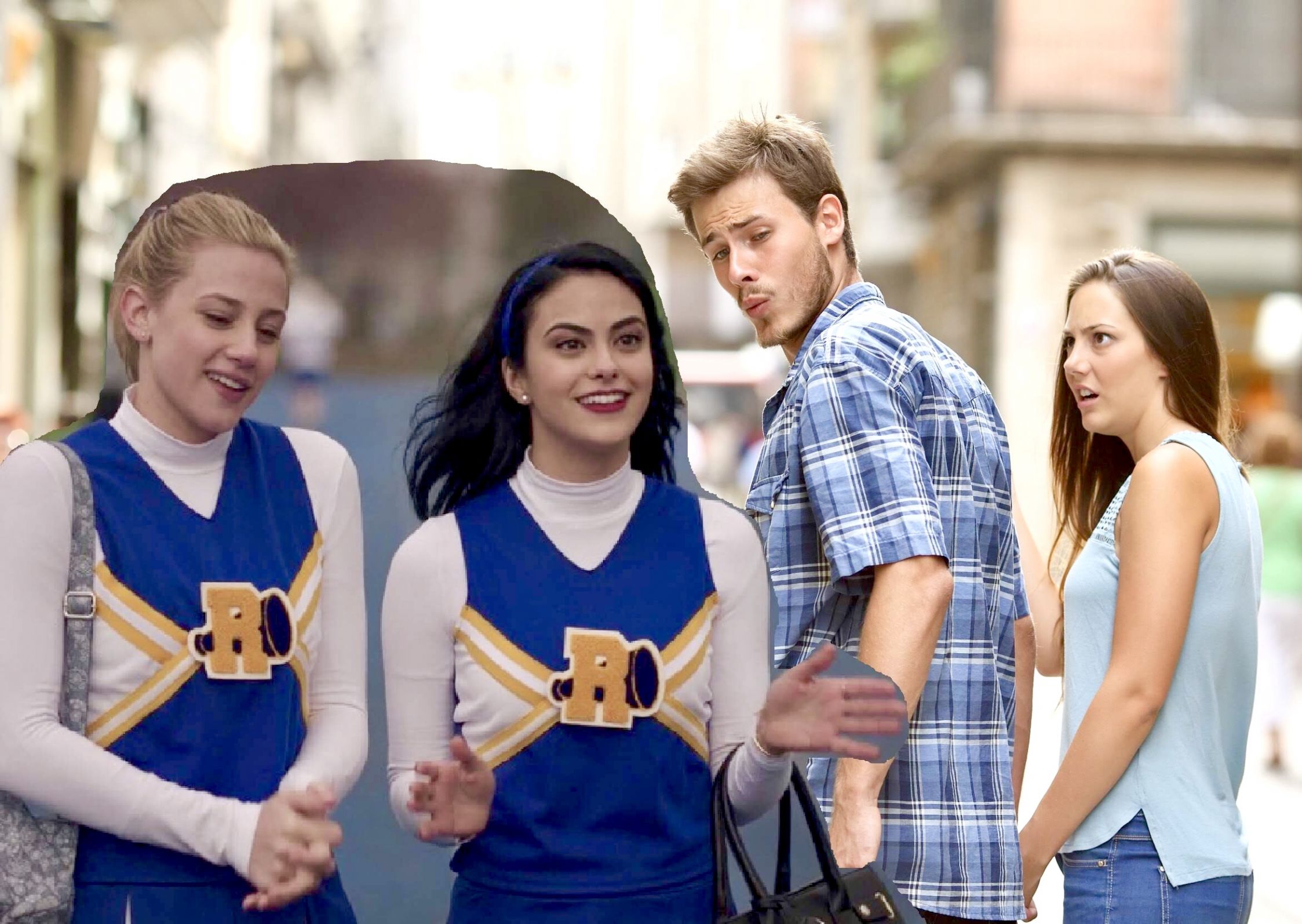 Distracted Boyfriend Betty and Veronica Blank Meme Template. 