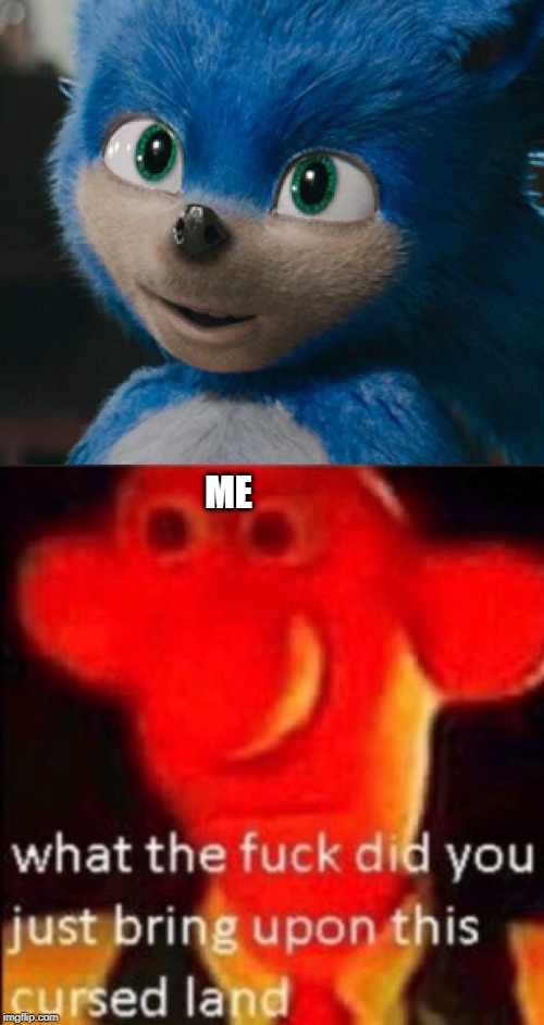 Live action sonic in a nutshell | ME | image tagged in memes,sonic | made w/ Imgflip meme maker