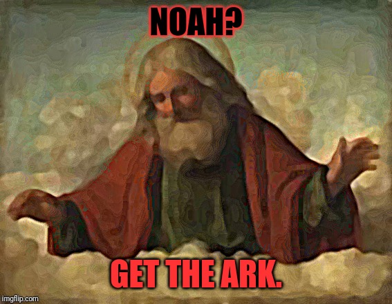 god | NOAH? GET THE ARK. | image tagged in god | made w/ Imgflip meme maker