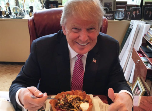 trump eating mexican Blank Meme Template