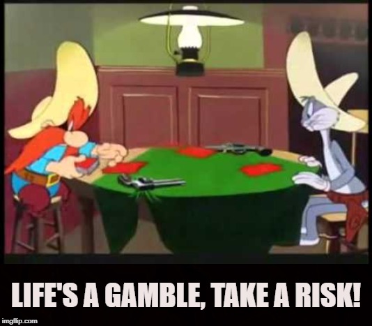 Poker | LIFE'S A GAMBLE, TAKE A RISK! | image tagged in poker,gamble,risk,money,life,casino | made w/ Imgflip meme maker