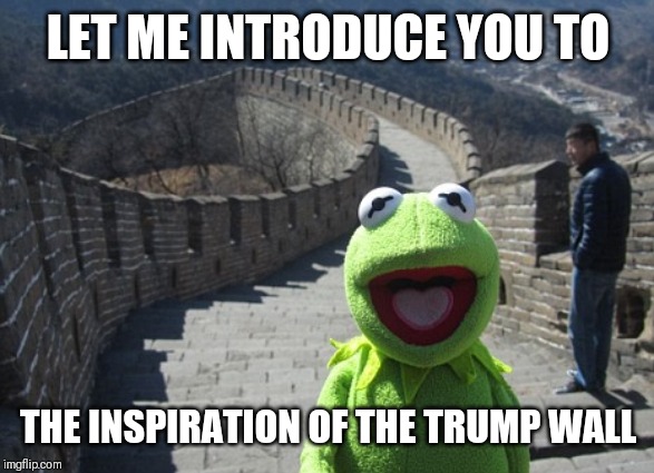 China Kermit | LET ME INTRODUCE YOU TO; THE INSPIRATION OF THE TRUMP WALL | image tagged in china kermit | made w/ Imgflip meme maker