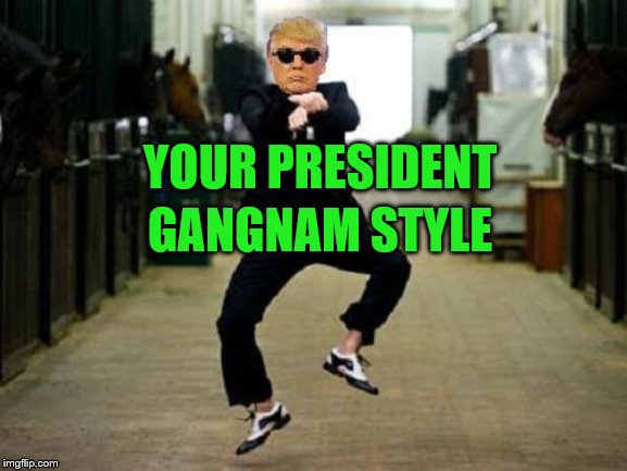 Trump Gangnam Style | YOUR PRESIDENT GANGNAM STYLE | image tagged in trump gangnam style | made w/ Imgflip meme maker