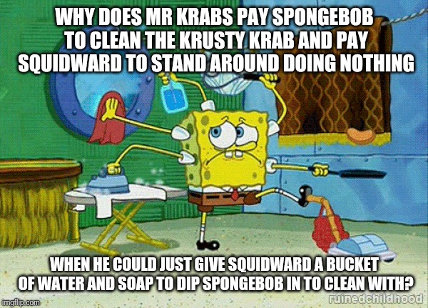 Spongebob Cleaning Memes Gifs Imgflip