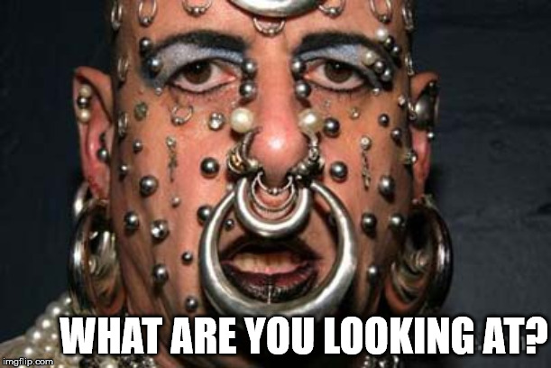 Staring is rude! | WHAT ARE YOU LOOKING AT? | image tagged in staring is rude | made w/ Imgflip meme maker