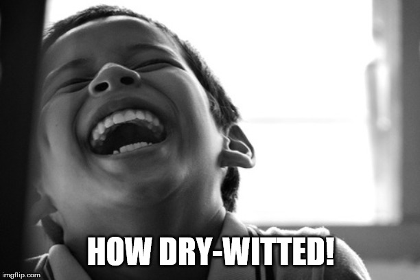 LMAO Kid | HOW DRY-WITTED! | image tagged in lmao kid | made w/ Imgflip meme maker