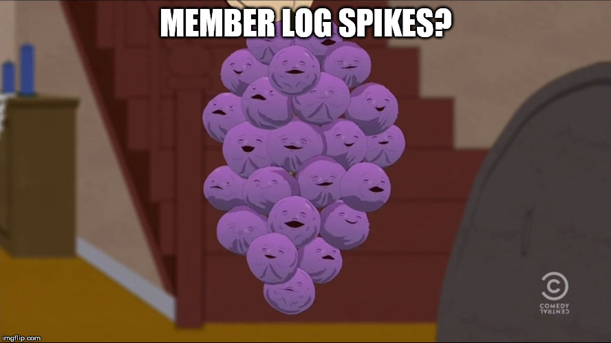 Member Berries Meme | MEMBER LOG SPIKES? | image tagged in memes,member berries | made w/ Imgflip meme maker