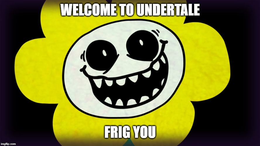 Undertale | WELCOME TO UNDERTALE; FRIG YOU | image tagged in undertale | made w/ Imgflip meme maker