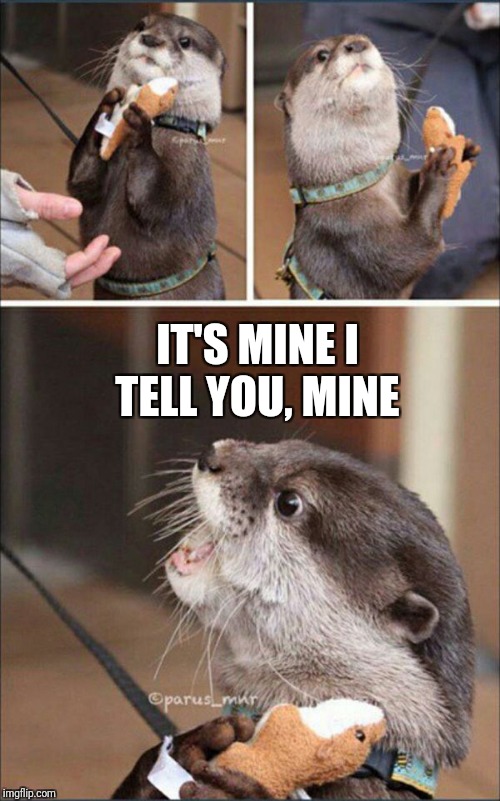 I Said Good Day Sir Otter | IT'S MINE I TELL YOU, MINE | image tagged in i said good day sir otter | made w/ Imgflip meme maker