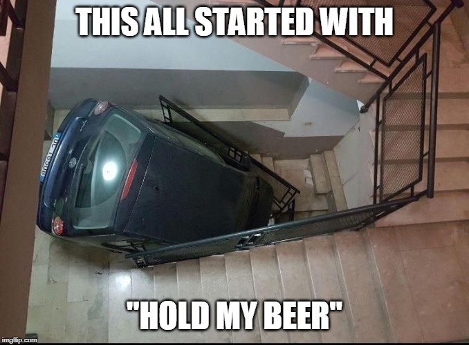 Image tagged in hold my beer,memes Imgflip