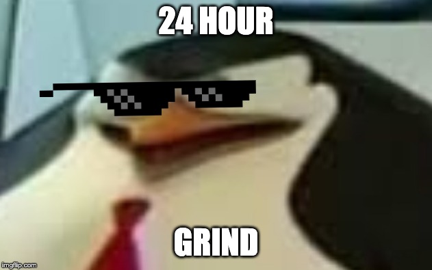 Skipper with glasses meme | 24 HOUR; GRIND | image tagged in memes,skipper | made w/ Imgflip meme maker