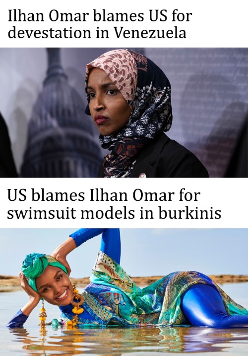 Two Can Play That Game | image tagged in omar,burkini,venezuela,swimsuit,current events,political meme | made w/ Imgflip meme maker