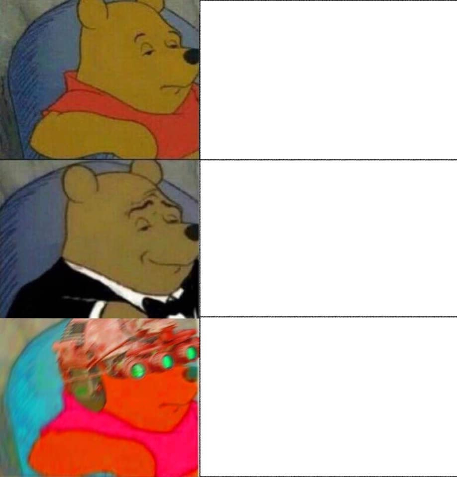 High Quality Pooh escalated to tactical Blank Meme Template