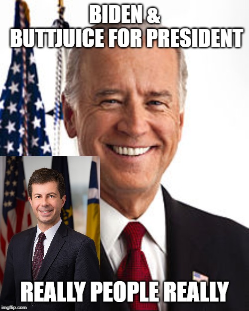Biden | BIDEN & BUTTJUICE FOR PRESIDENT; REALLY PEOPLE REALLY | image tagged in joe biden | made w/ Imgflip meme maker
