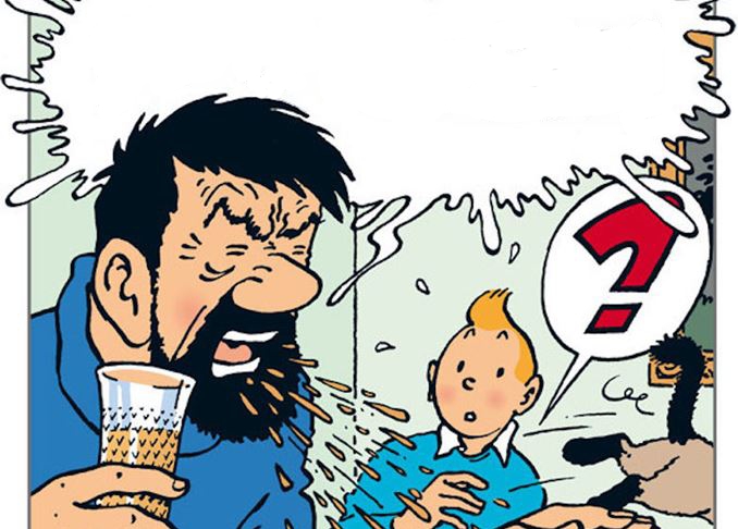 High Quality Cursing Captain Haddock Blank Meme Template