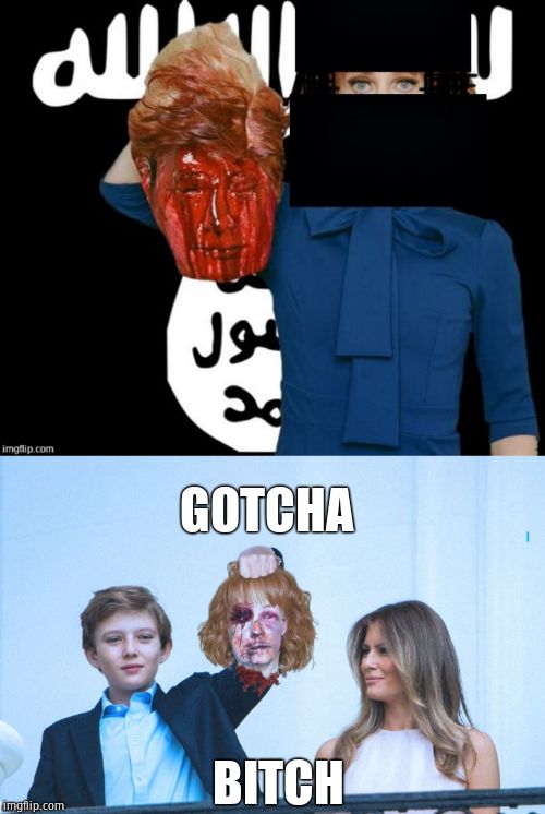 Karma | B**CH GOTCHA | image tagged in kathy griffin,whore,isis jihad terrorists,kathy griffin isis | made w/ Imgflip meme maker