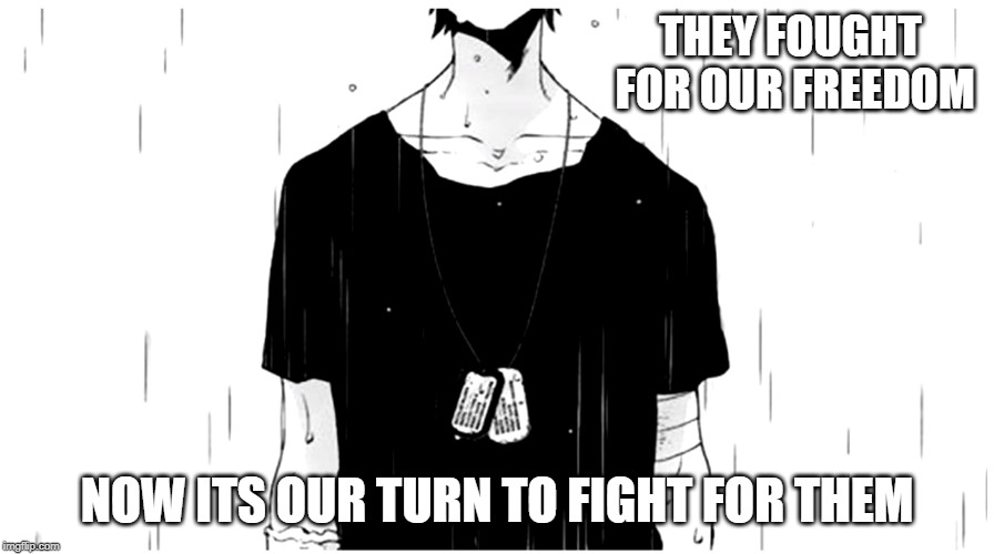 THEY FOUGHT FOR OUR FREEDOM; NOW ITS OUR TURN TO FIGHT FOR THEM | image tagged in us military,suicide,fight | made w/ Imgflip meme maker