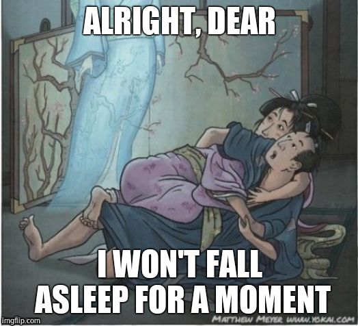 ALRIGHT, DEAR I WON'T FALL ASLEEP FOR A MOMENT | made w/ Imgflip meme maker