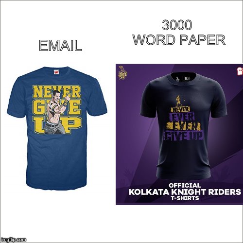 KKR vs Cena | EMAIL; 3000 WORD PAPER | image tagged in kkr,cena,john cena | made w/ Imgflip meme maker