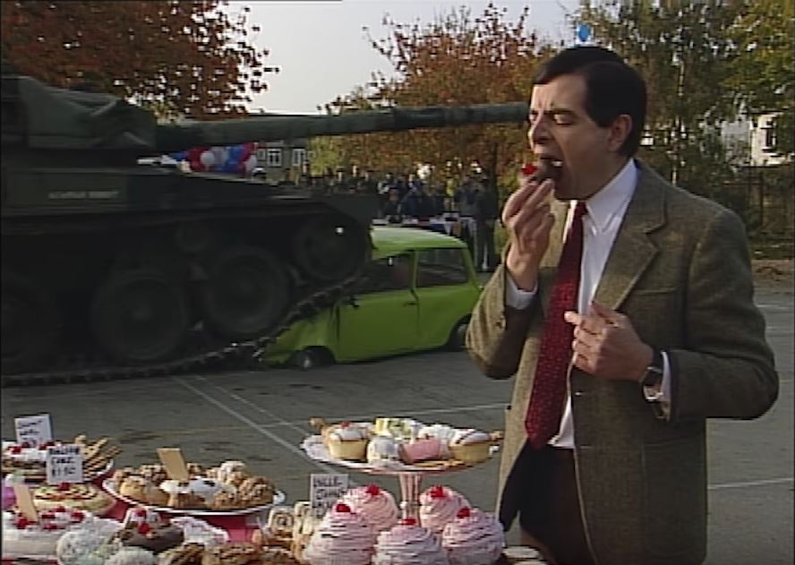 Mr Bean tank Blank Meme Template