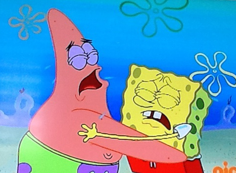 Patrick and spongebob crying Blank Meme Template