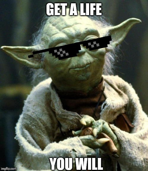 Star Wars Yoda | GET A LIFE; YOU WILL | image tagged in memes,star wars yoda | made w/ Imgflip meme maker